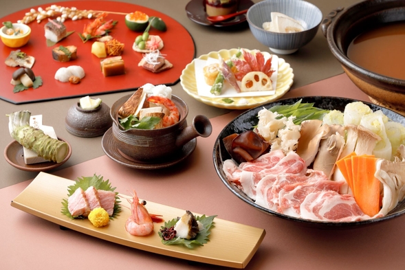 【連泊プラン】[夕朝食付]京野菜をたっぷり使った選べる6種の鍋と京会席を満喫